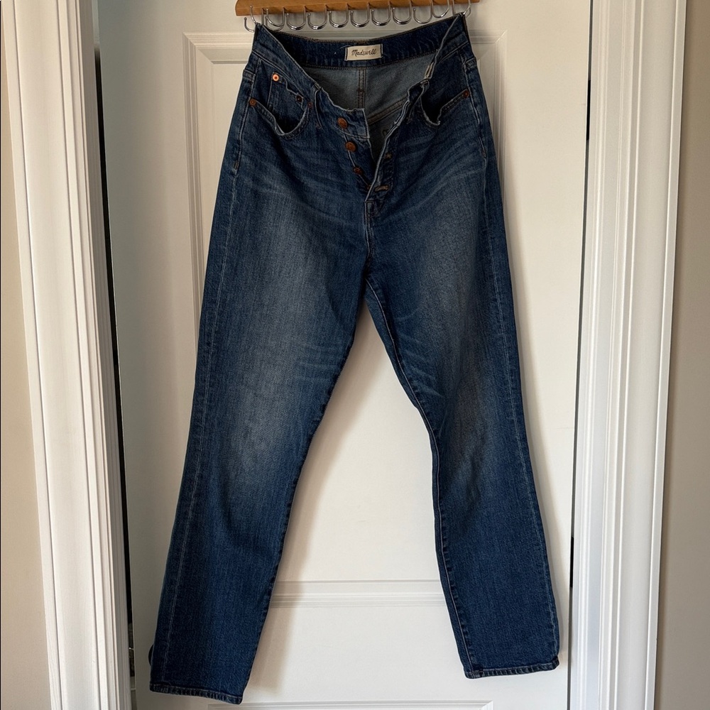 Madewell Women's Straight Leg Jeans - Dark Blue